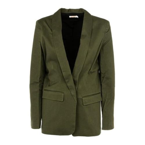 Dames Militaire Stijl Blazer Sun68 , Green , Dames