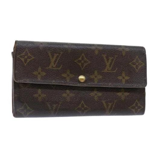 Pre-owned Canvas wallets Louis Vuitton Vintage , Brown , Dames