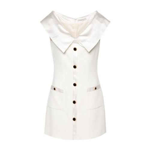 Witte Jurk met Strikdetail Alessandra Rich , White , Dames