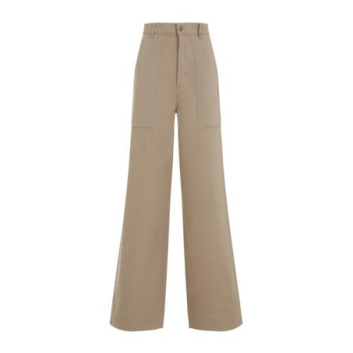 Beige Broek voor Stijlvolle Outfits Moncler , Beige , Dames