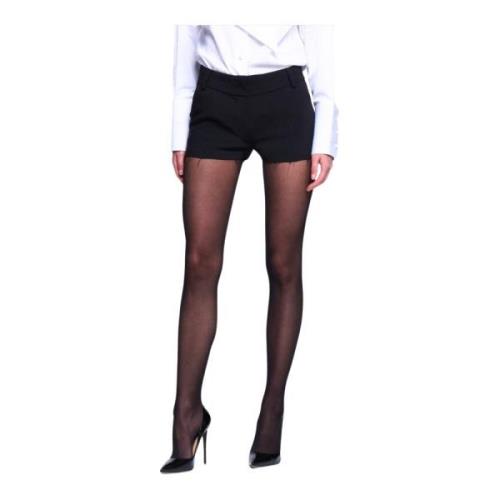 Versleten shorts met riem Silvian Heach , Black , Dames