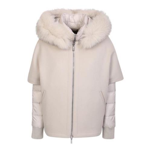 Grijze Donsjas Gewatteerd Stijl Moorer , Beige , Dames