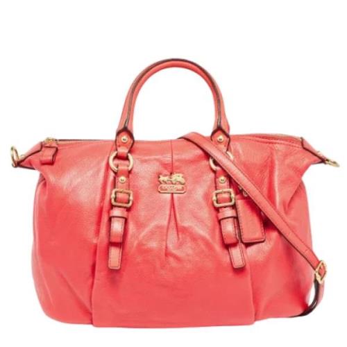 Pre-owned Leather handbags Coach Pre-owned , Red , Dames