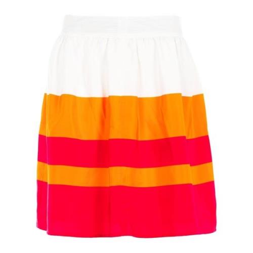 Witte Korte Rok Indy Clrblock Tommy Hilfiger , Multicolor , Dames