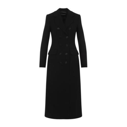 Nero Coat voor Stijlvolle Winterlook Dolce & Gabbana , Black , Dames