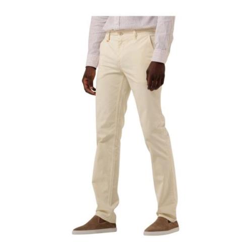 Slim Fit Zand Chino Broek Hugo Boss , Beige , Heren