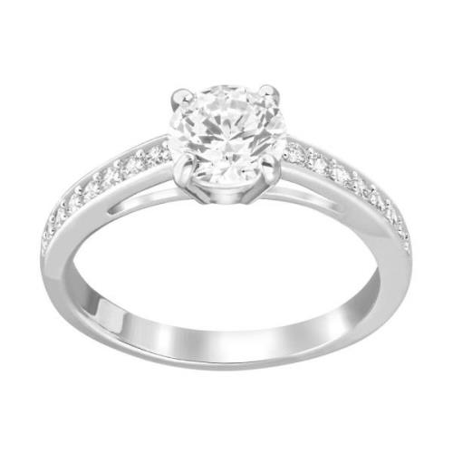 Attract Ring Pavé Wit Rhodium Swarovski , White , Dames