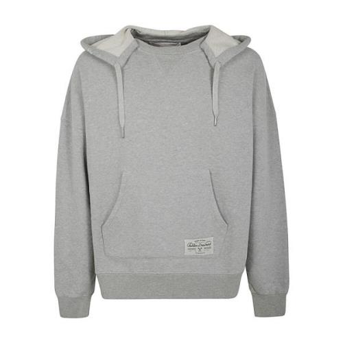 Melange Grijs Unisex Hoodie Sweatshirt Golden Goose , Gray , Heren