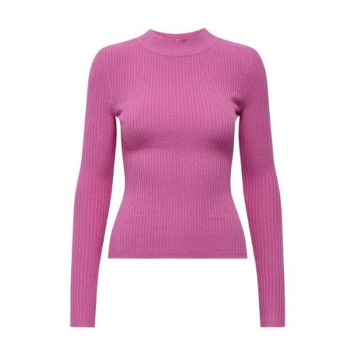 Louisa Highneck Pullover Only , Pink , Dames