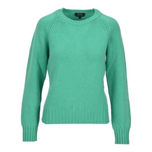 Groene Gebreide Trui Aw20 A.p.c. , Green , Dames