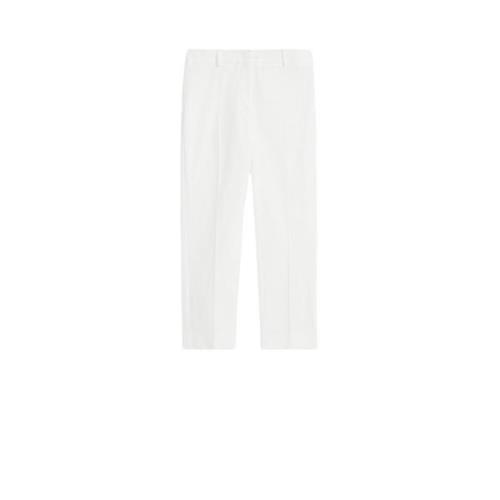 Cecco Witte Katoenen Slim-Fit Broek Max Mara Weekend , White , Dames