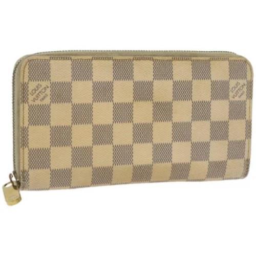 Pre-owned Canvas wallets Louis Vuitton Vintage , White , Dames