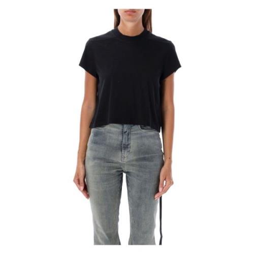 Zwart Cropped T-shirt Rick Owens , Black , Dames