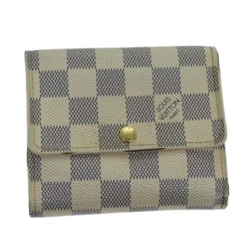 Pre-owned Canvas wallets Louis Vuitton Vintage , White , Dames