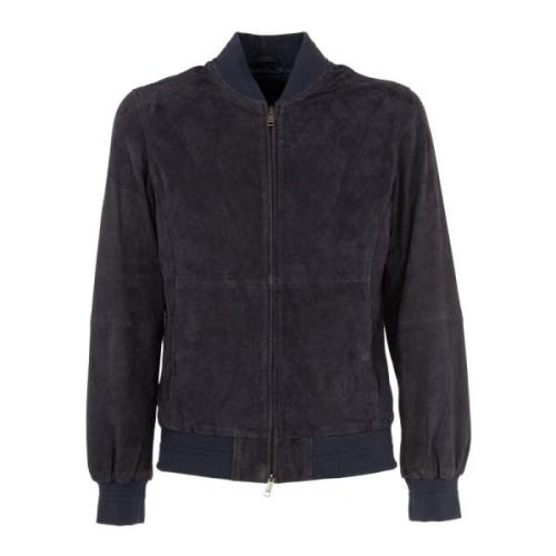 Elegant Suede Bomber Jacket Liu Jo , Blue , Heren