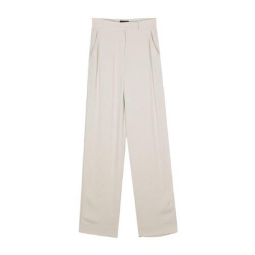 Gestreepte Beige Broek met Zakken Emporio Armani , Beige , Dames