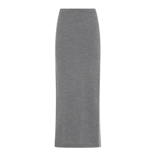 Grijze Gebreide Pencil Rok Moschino , Gray , Dames