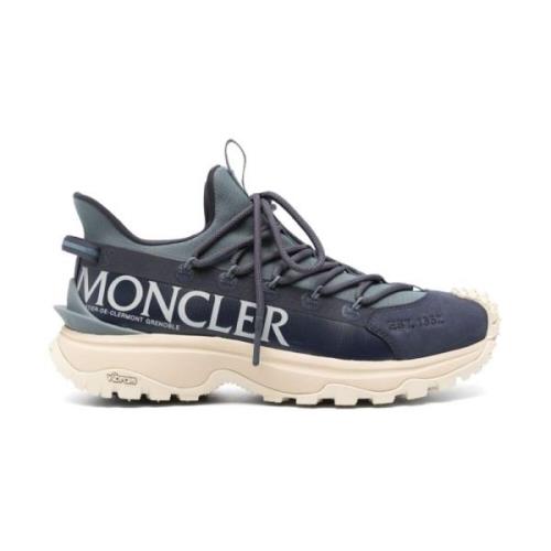 Blauwe Sneakers met Ripstop Textuur Moncler , Blue , Heren