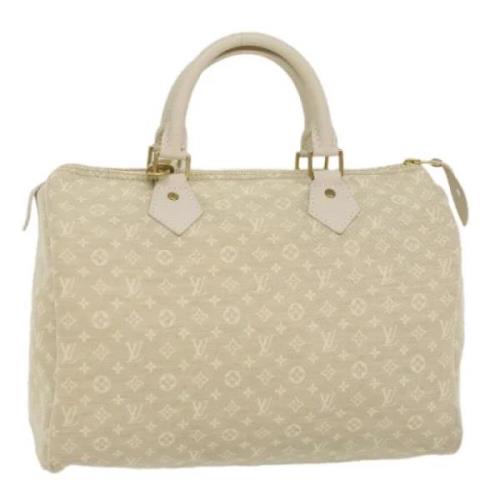 Pre-owned Canvas handbags Louis Vuitton Vintage , White , Dames