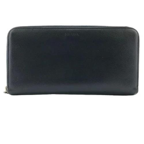 Pre-owned Leather wallets Prada Vintage , Black , Dames