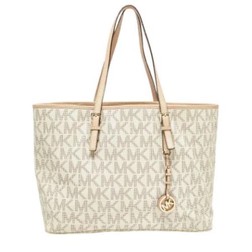 Pre-owned Coated canvas totes Michael Kors Pre-owned , Beige , Dames