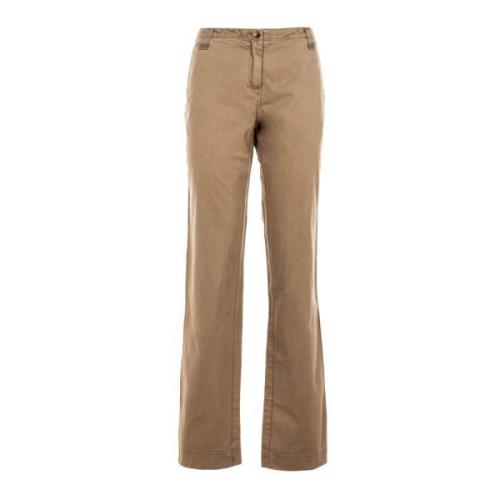 Beige Vintage Twill Broek Tommy Hilfiger , Beige , Dames