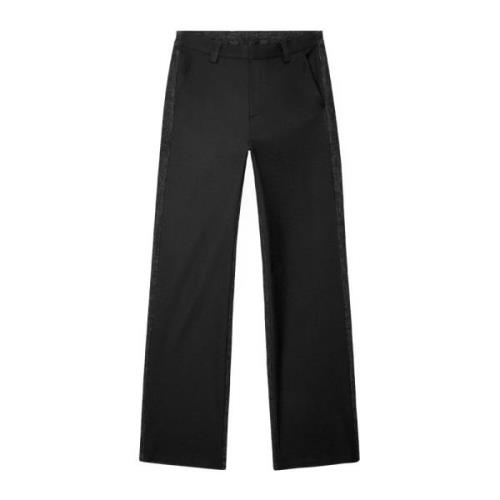 Wol Katoen Blend Broek met Oval-D Diesel , Black , Heren