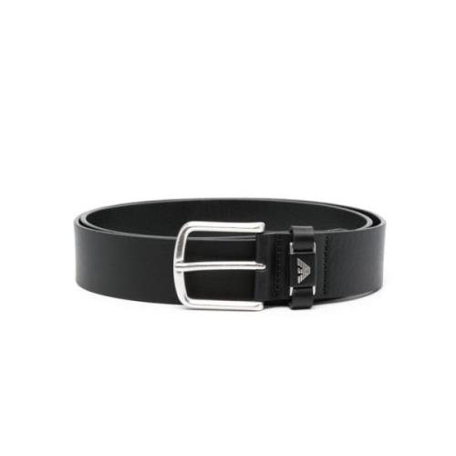 Licht Grijs Zwart Mannen Riem Emporio Armani , Black , Heren