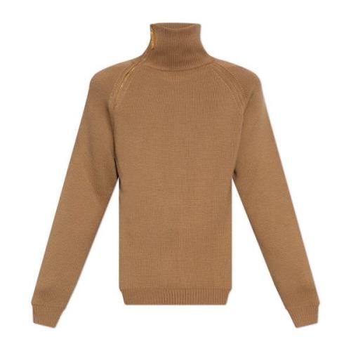 Wollen Turtleneck Moschino , Brown , Heren