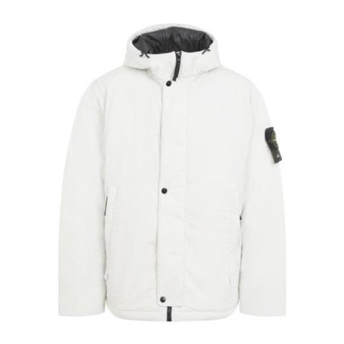 Polyester Jas Gips V0097 Stone Island , White , Heren