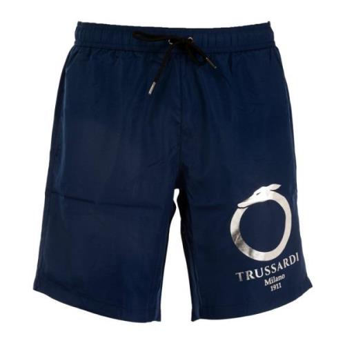 Heren Zwemshorts Donkerblauw Zomer Trussardi , Blue , Heren