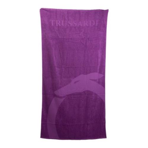 Paarse Strandhanddoek Unisex Trussardi , Purple , Unisex