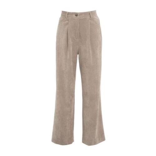 Beige Broek Aw24 8PM , Beige , Dames