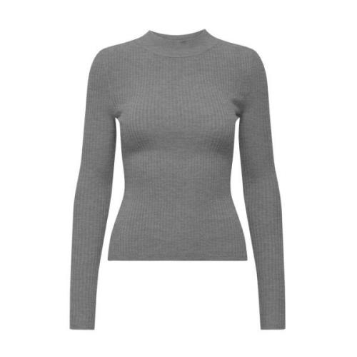 Louisa Highneck Pullover Only , Gray , Dames