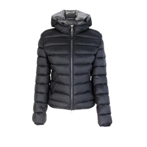 Zwarte gewatteerde jas met capuchon Colmar , Black , Dames