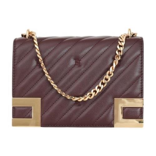 Bordeaux Schoudertas Gewatteerde Collectie Elisabetta Franchi , Brown ...