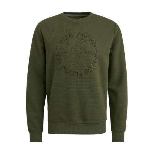 Waffle Jersey Crewneck Pullover Psw2408429 PME Legend , Green , Heren