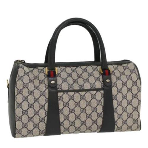 Pre-owned Leather travel-bags Gucci Vintage , Gray , Dames