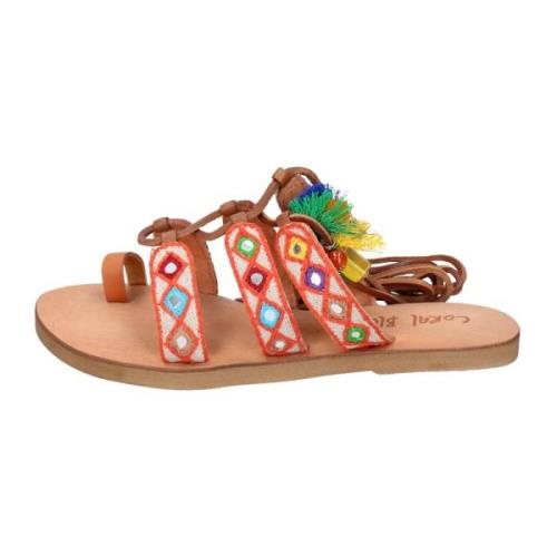 Textielen sandalen voor vrouwen  Blue , Multicolor , Dames