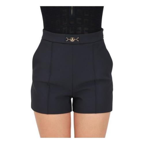 Elegante Zwarte Shorts Elisabetta Franchi , Black , Dames