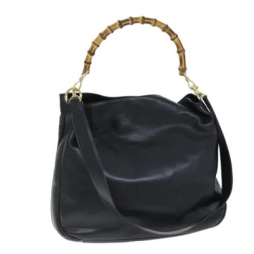 Pre-owned Leather handbags Gucci Vintage , Black , Dames