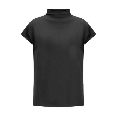 Korte Mouw Top Mirre Knit-ted , Black , Dames