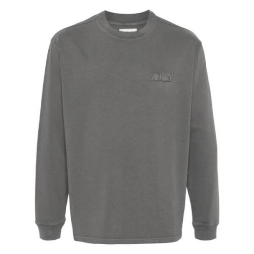 Logo Patch Longsleeve T-Shirt Autry , Gray , Heren