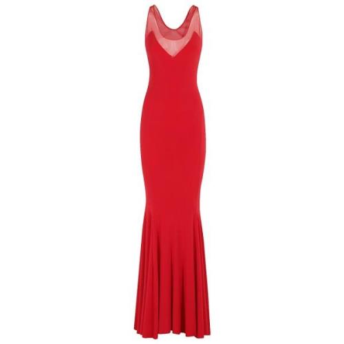 Elegante Fishtail Jurk Norma Kamali , Red , Dames