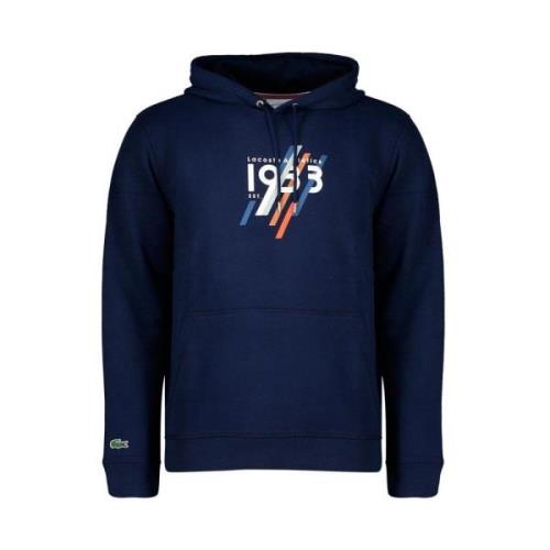 Blauwe Krokodil Logo Sweater Lacoste , Blue , Heren