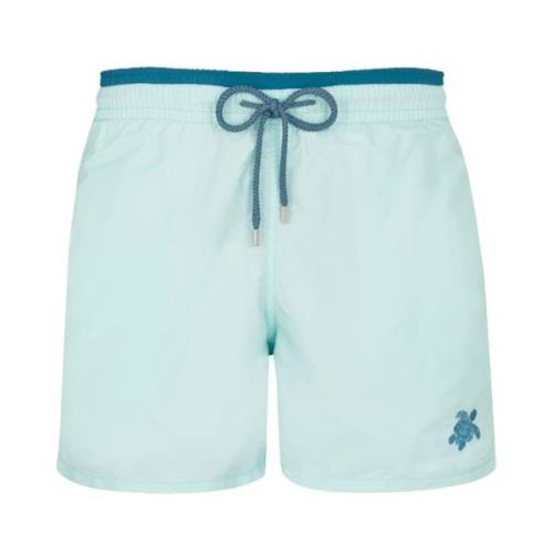 Heren Solid Bicolore Zwemshorts Vilebrequin , Blue , Heren