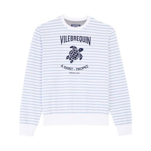 Gestreept katoenen sweatshirt voor heren Vilebrequin , Blue , Heren