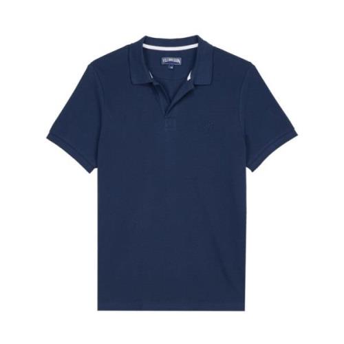 Klassiek heren poloshirt van biologisch katoenpiqué Vilebrequin , Blue...