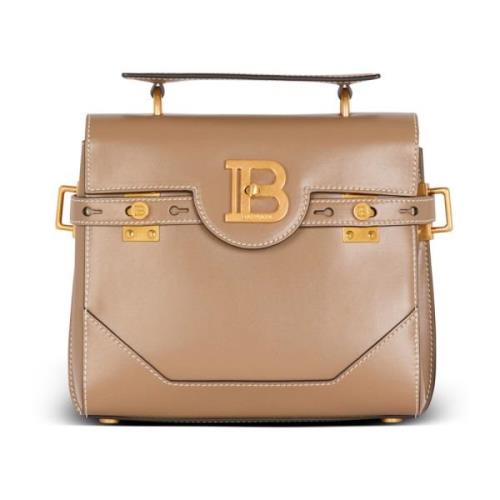 Kalfsleren B-Buzz 23 tas Balmain , Brown , Dames