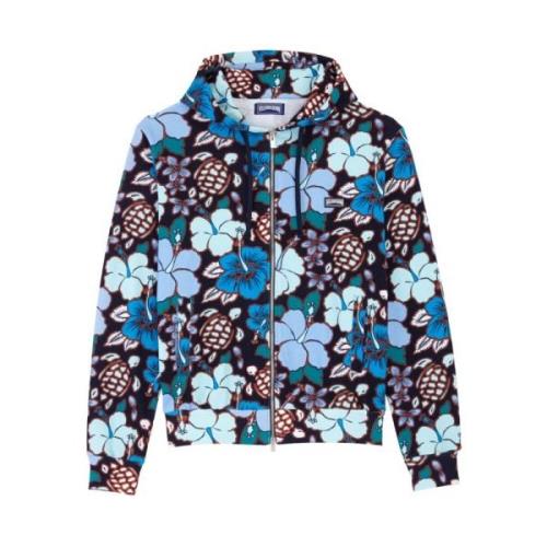 Tropical Turtles Zip-Up Hoodie Heren Vilebrequin , Multicolor , Heren